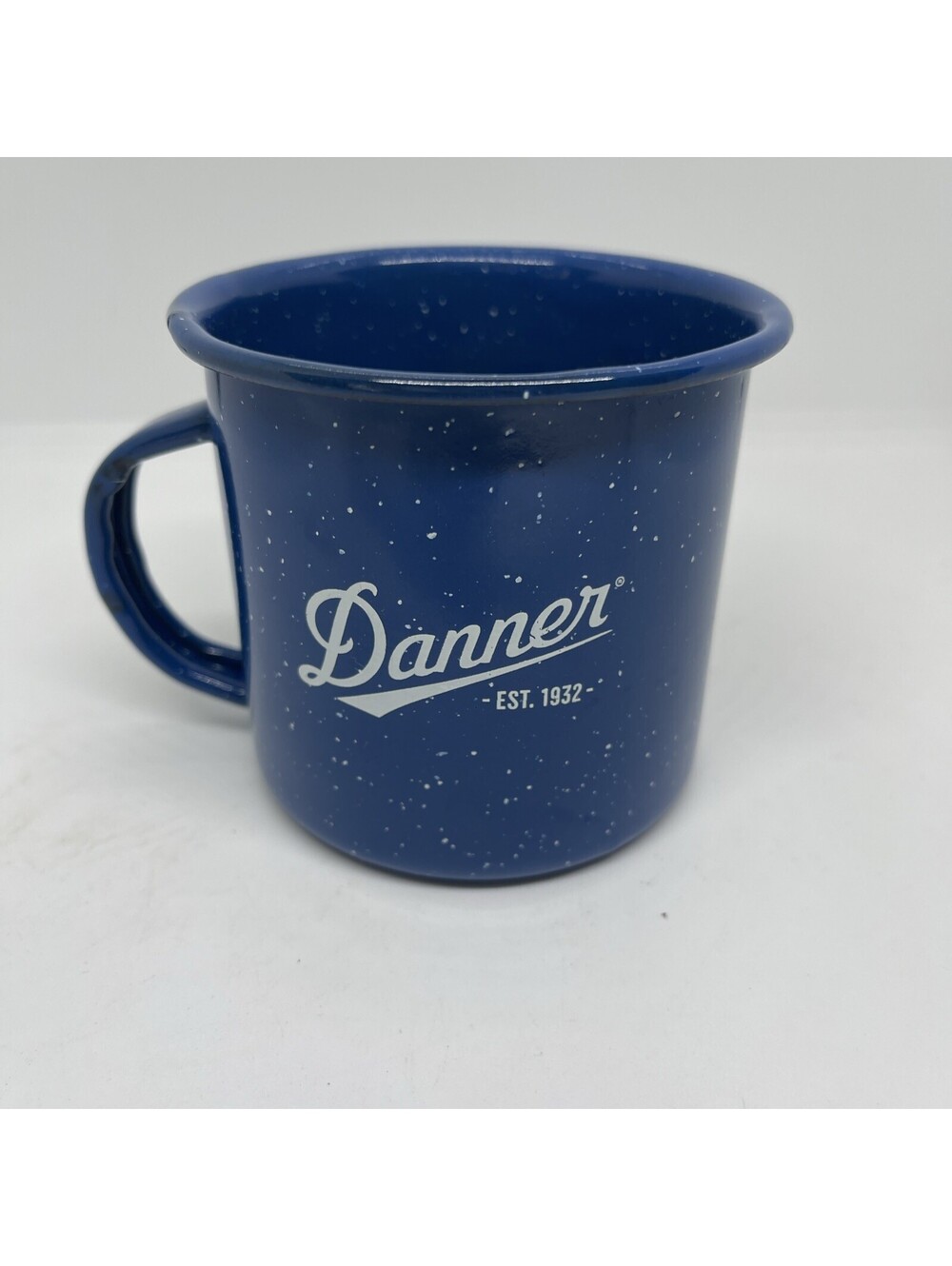 Danner Blue Speckled Metal Enamel Camping Cabin Mug 12 Oz